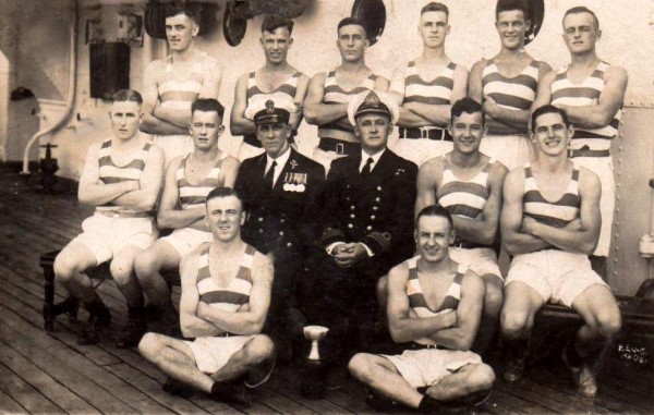 Sydney Carder (back row 2nd left) Pre HMS Ardent